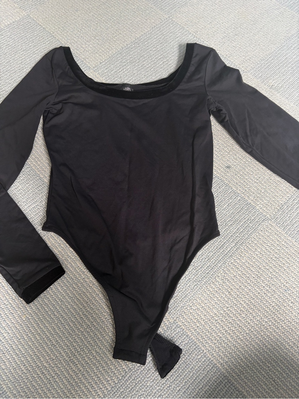 Only Hearts Black Long Sleeve Scoop Neck Bodysuit